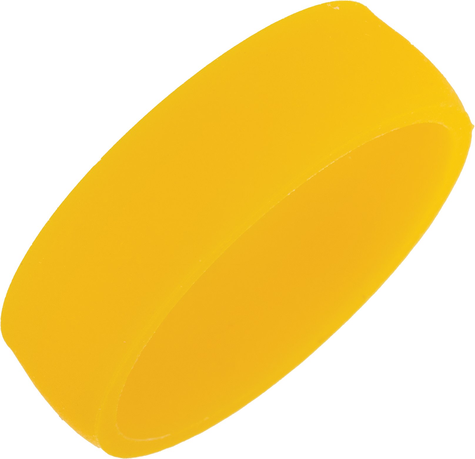 Yellow Silicone 7 mm Comfort-Fit Half Round Band Size 10