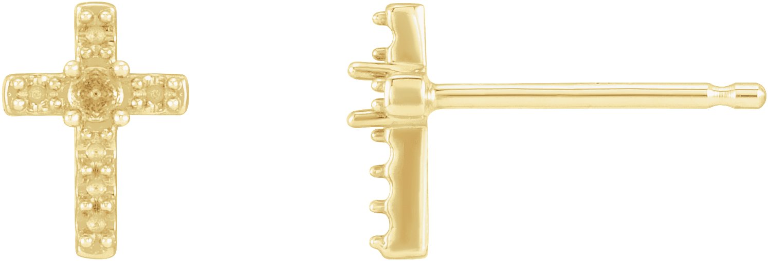 Accented Cross Earrings