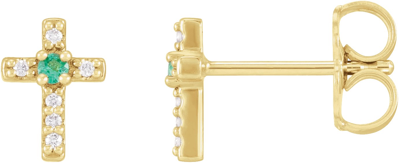 Accented Cross Earrings