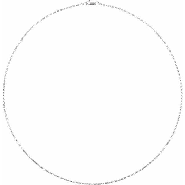 Rhodium-Plated Sterling Silver 1.5 mm Solid Cable 20