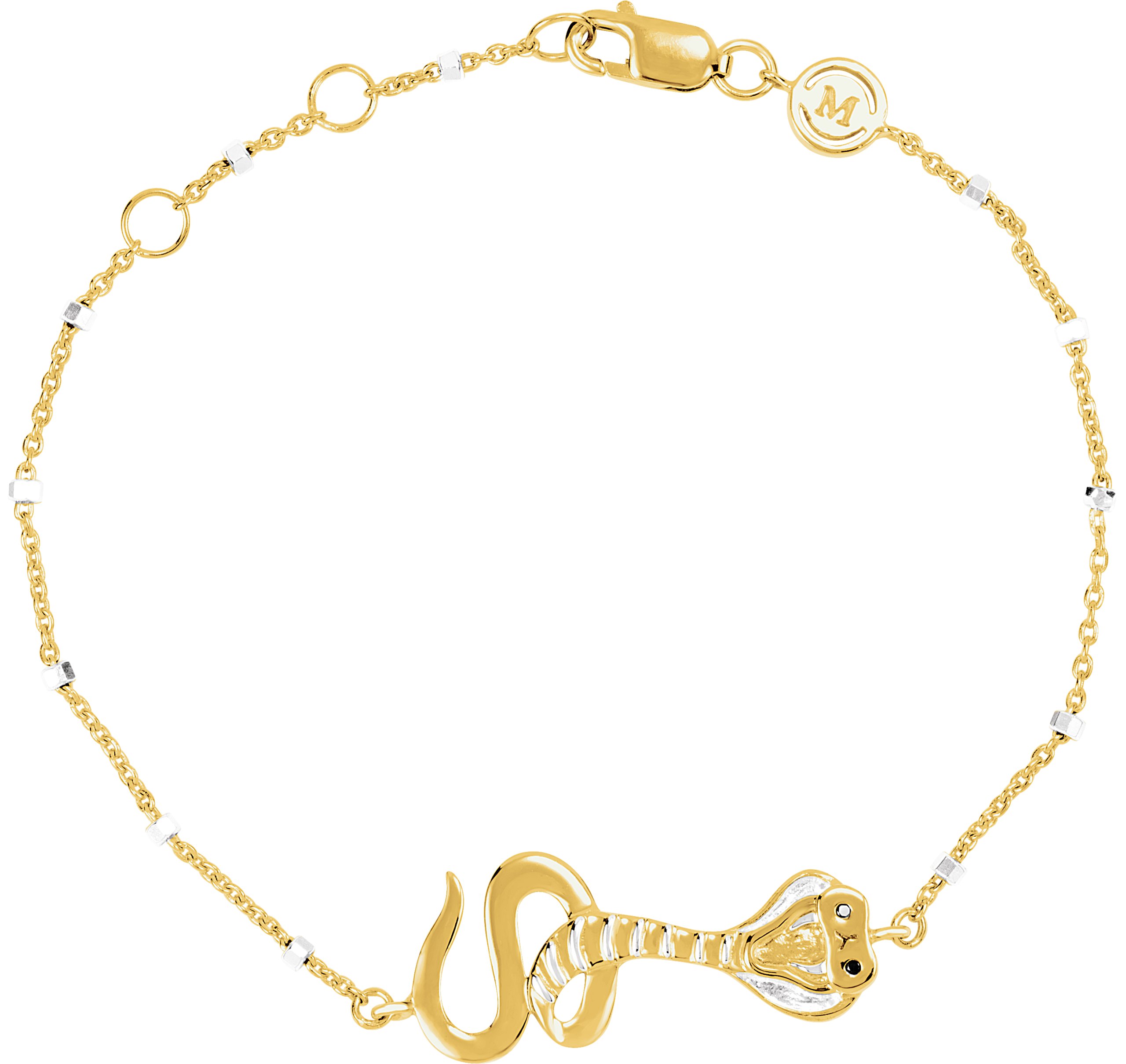 18K Yellow Vermeil Serpent Symbol for Temptation 7 .50 inch Bracelet Ref. 3631390