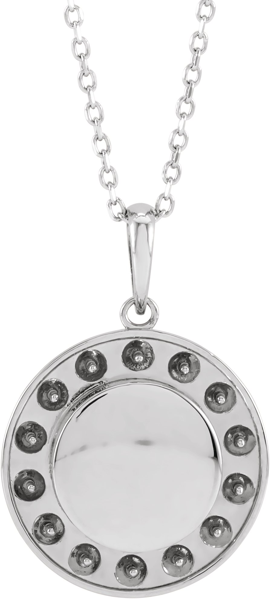 Engravable Halo-Style Necklace or Pendant