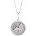 Sterling Silver .02 CTW Natural Diamond Lion 16-18