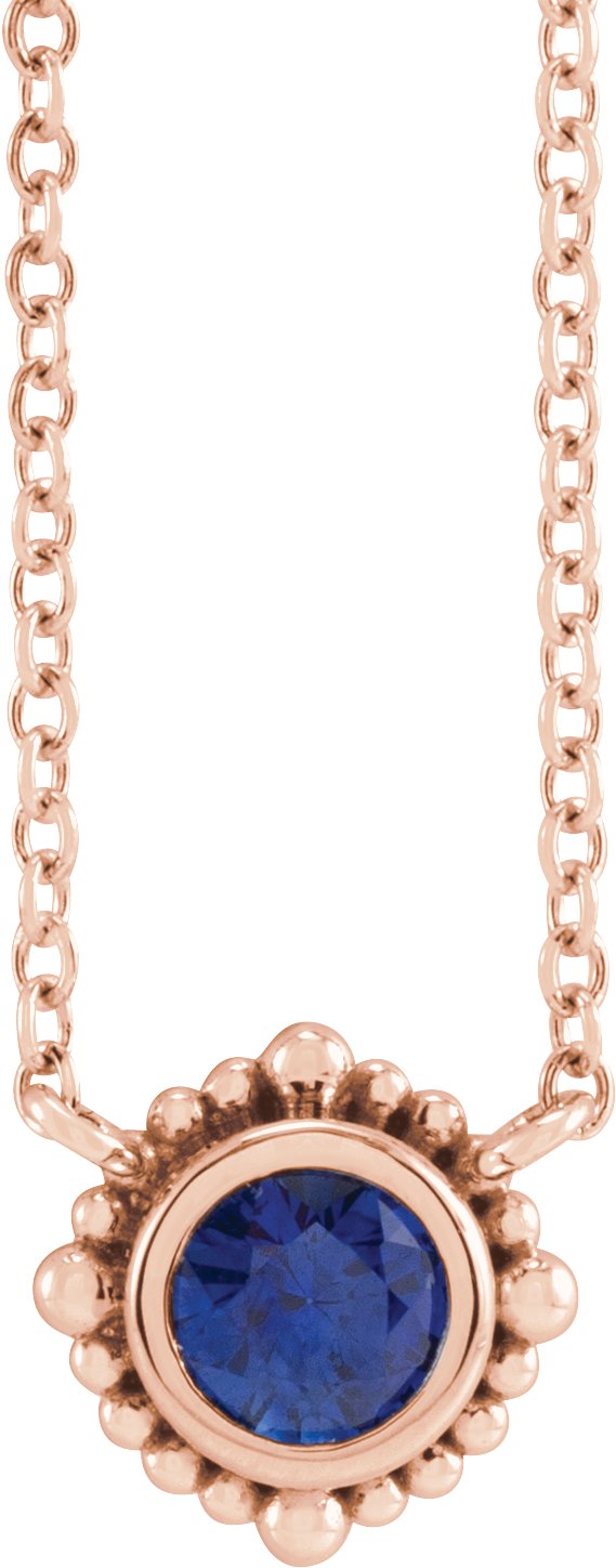Beaded Bezel-Set Necklace or Center