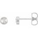 14K White 1 1/2 CTW Rose-Cut Natural Diamond Bezel-Set Earrings