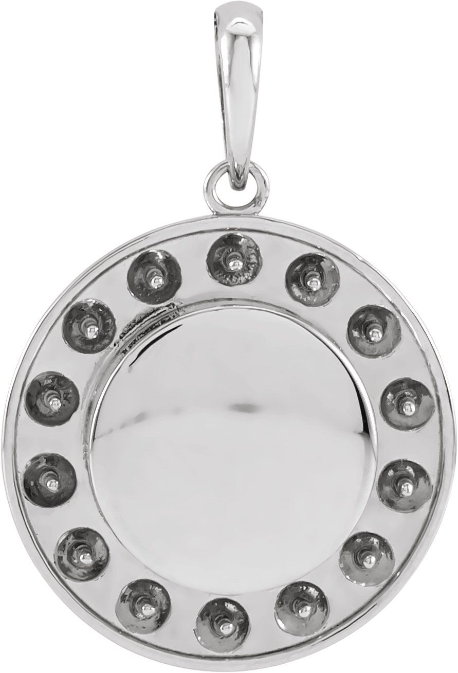 Engravable Halo-Style Necklace or Pendant