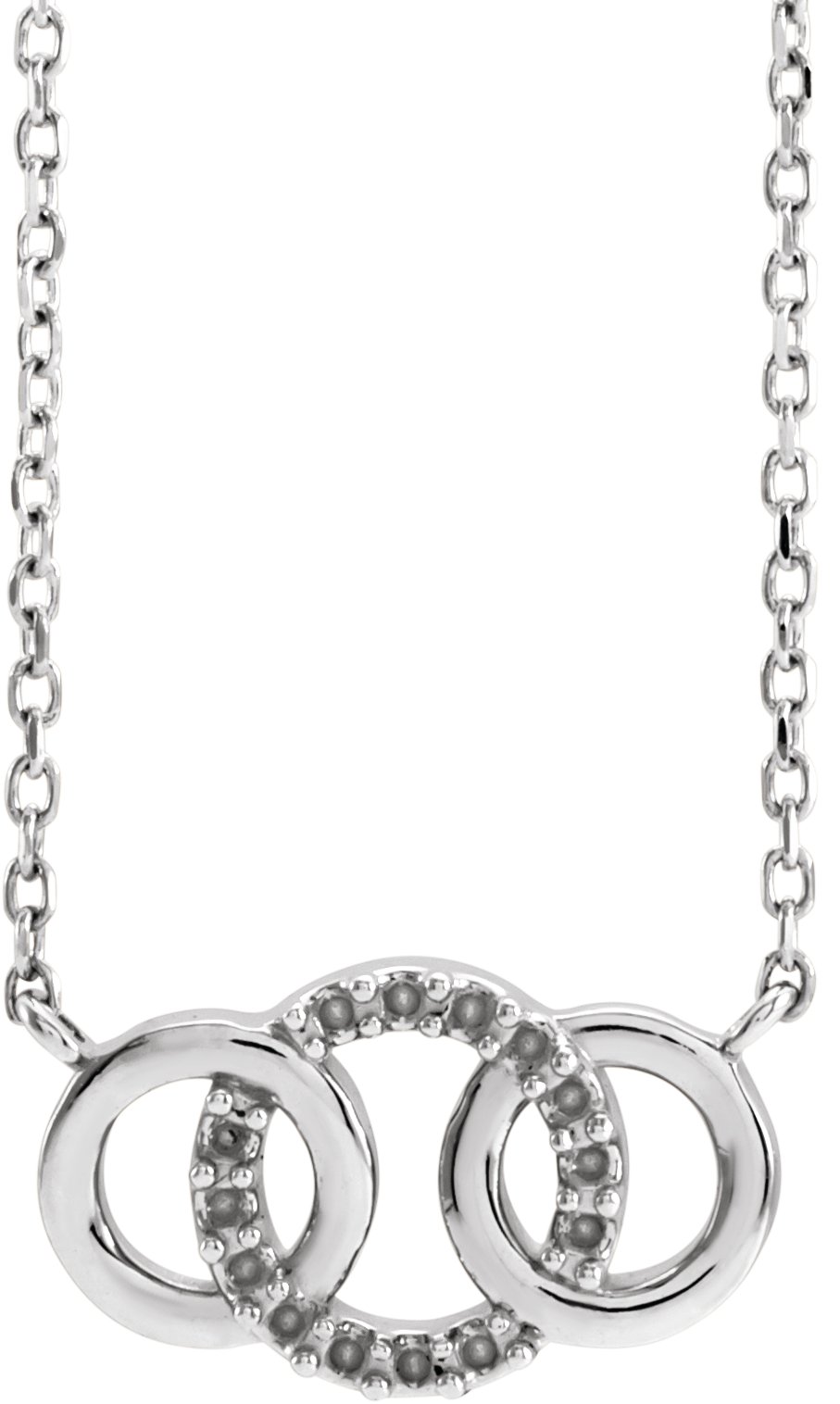 Interlocking Circle Necklace or Center