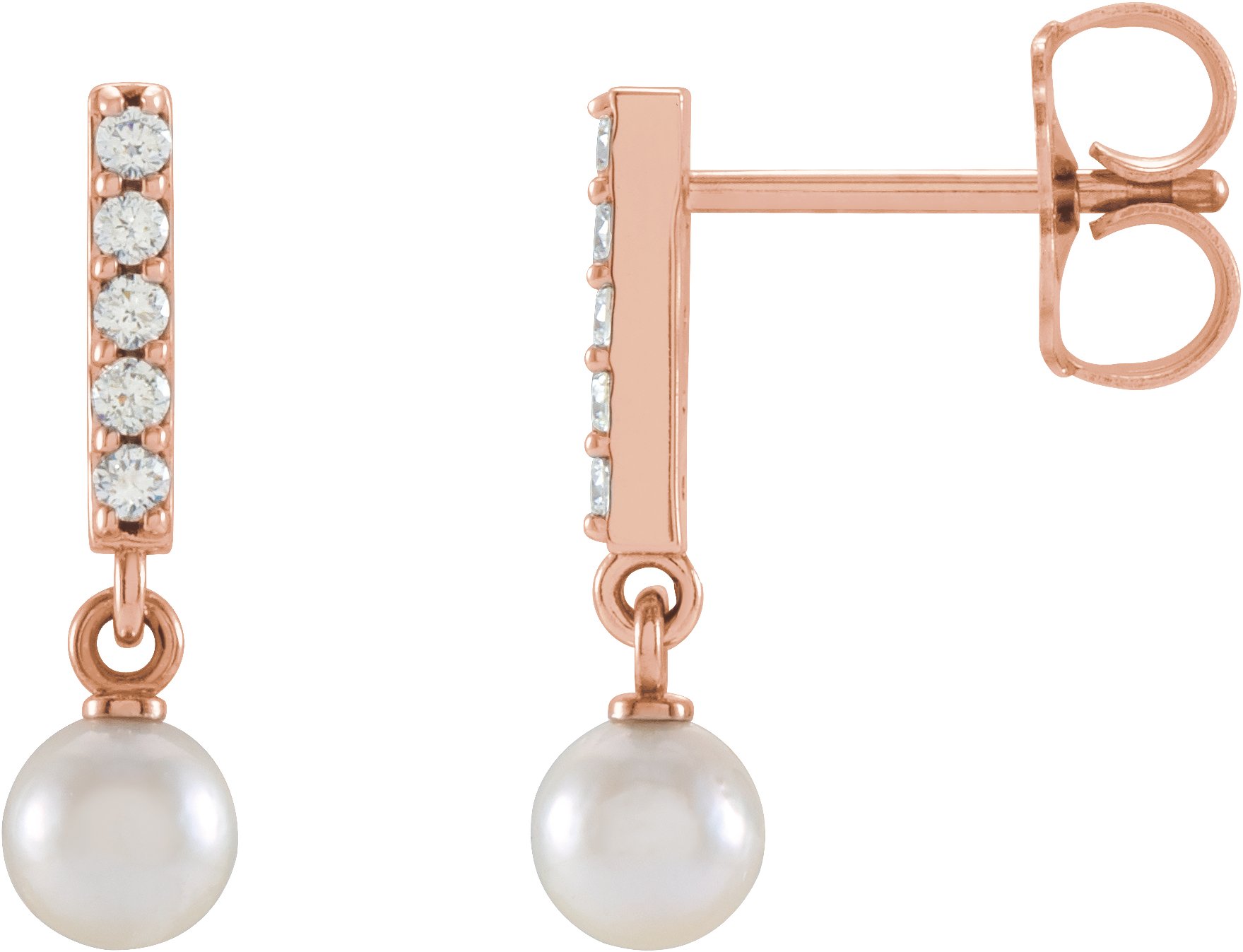 Pearl Bar Earrings