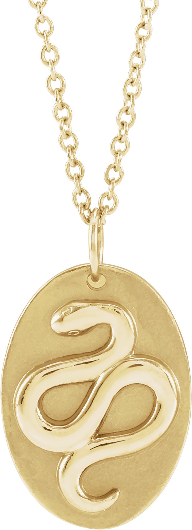 14K Yellow Snake 16-18 Necklace