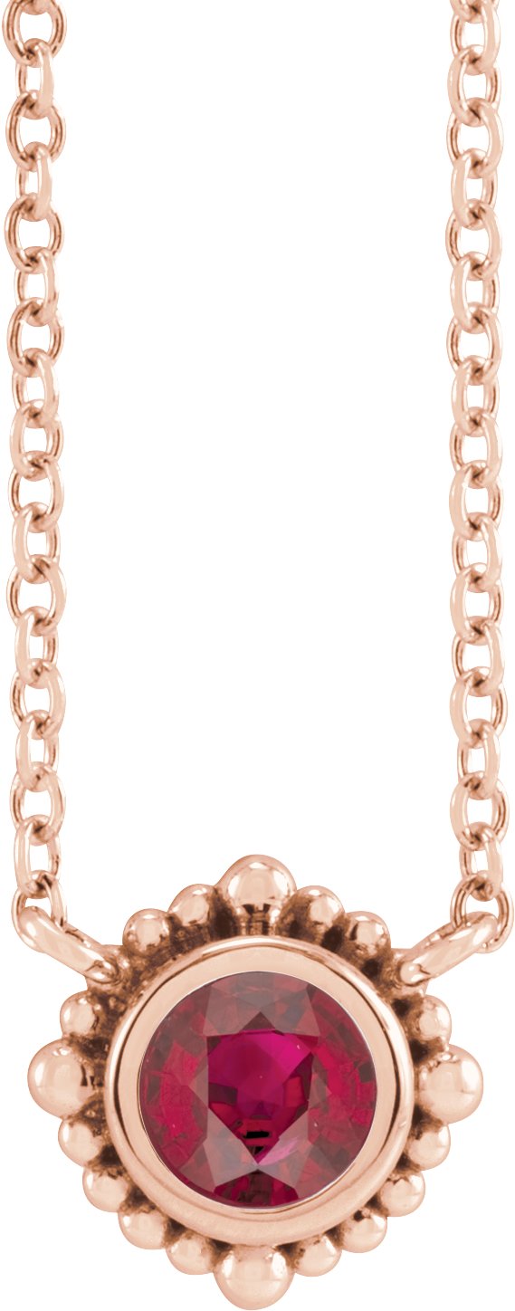 Beaded Bezel-Set Necklace or Center