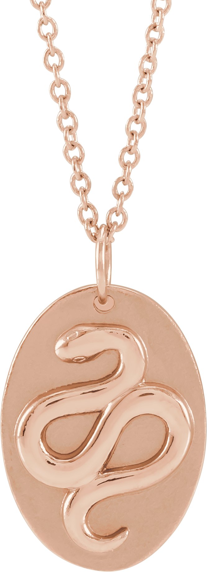 14K Rose Snake 16-18" Necklace