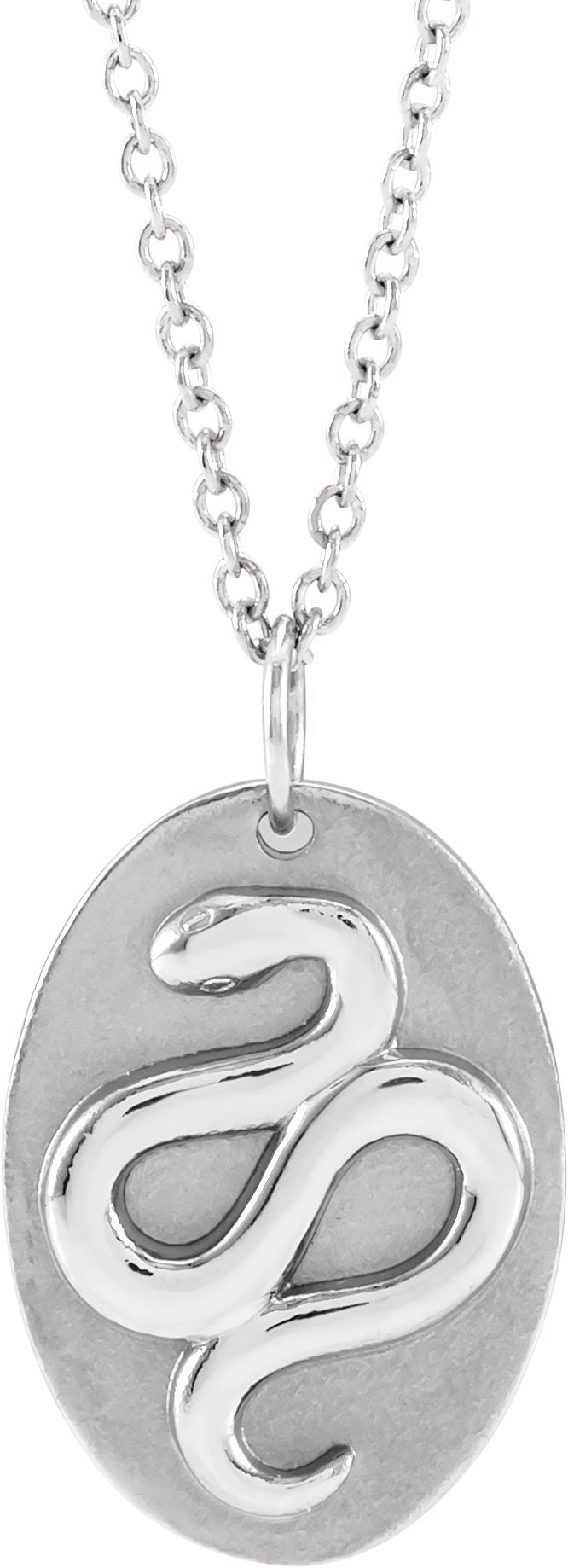 14K White Snake 16-18" Necklace