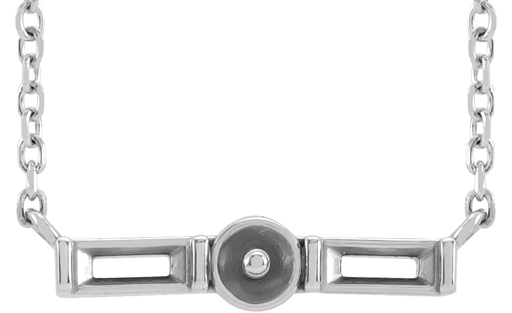 Pearl Petite Bar Necklace or Center