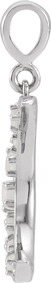 Alternative view of Cabochon Crescent Moon Necklace or Pendant