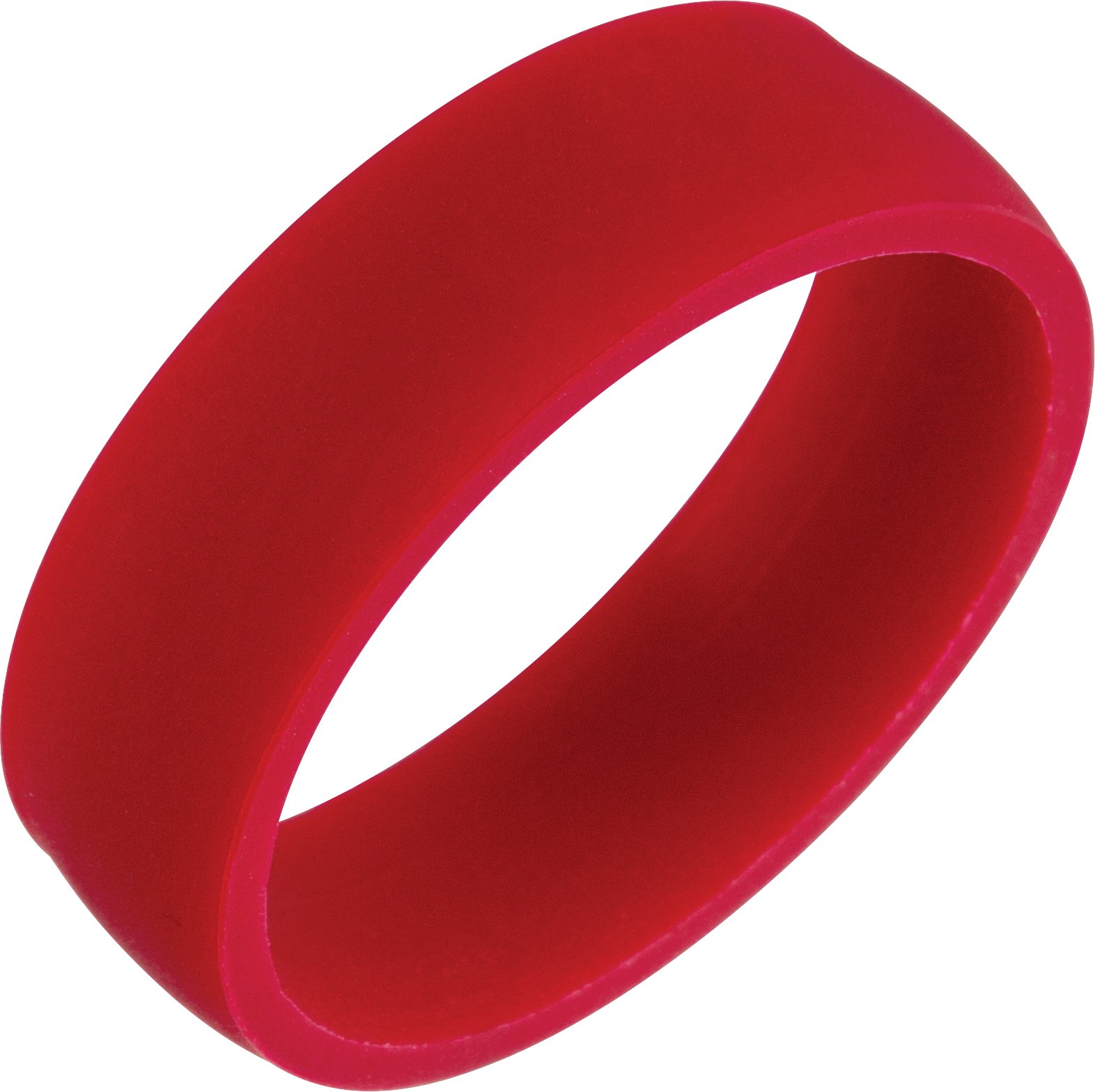 Maroon Silicone 7 mm Comfort-Fit Half Round Band Size 10