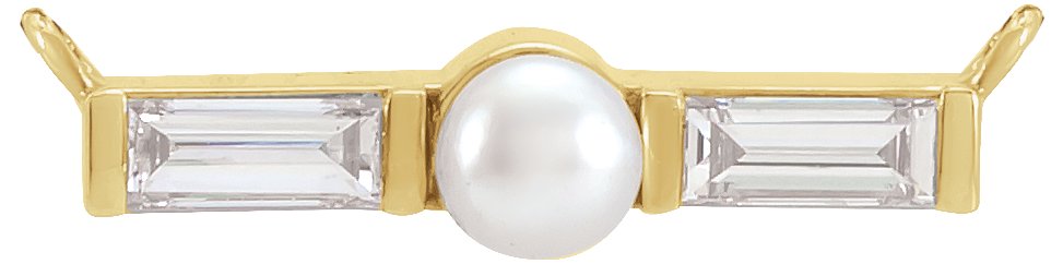Pearl Petite Bar Necklace or Center