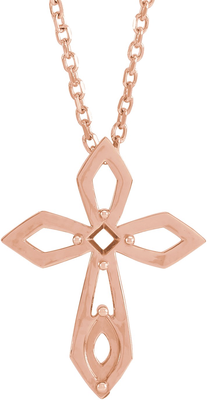 Pierced Cross Necklace or Pendant