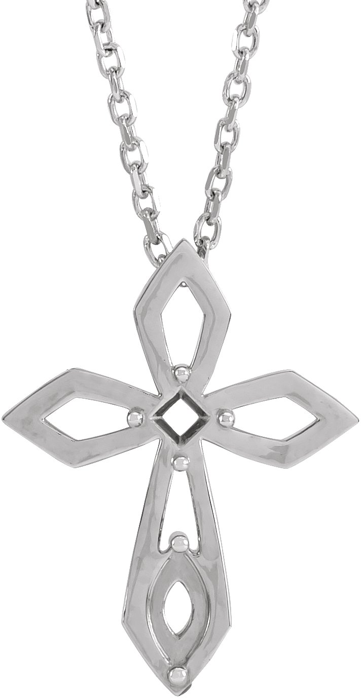Pierced Cross Necklace or Pendant