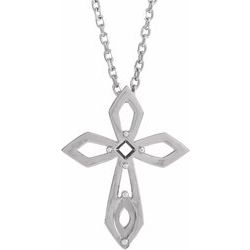 Pierced Cross Necklace or Pendant