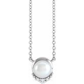 Accented Pearl Necklace or Center