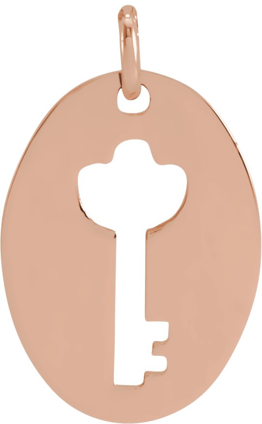 Pierced Key Silhouette Necklace or Pendant