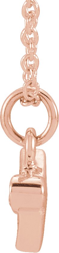 14K Rose .025 CTW Natural Diamond Petite Airplane 16-18 Necklace