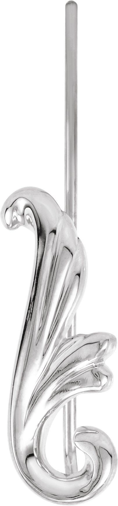 14K White Right Ear Climber