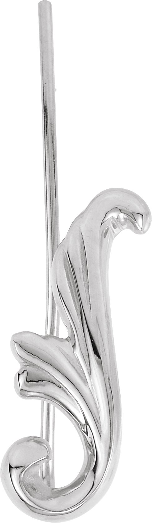 14K White Left Ear Climber
