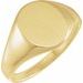 10K Yellow 14.6x12.1 mm Oval Signet Ring