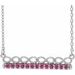 Sterling Silver Natural Pink Tourmaline Infinity-Inspired Bar 16