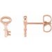 14K Rose Petite Key Earrings