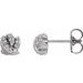 14K White .07 CTW Natural Diamond Knot Earrings