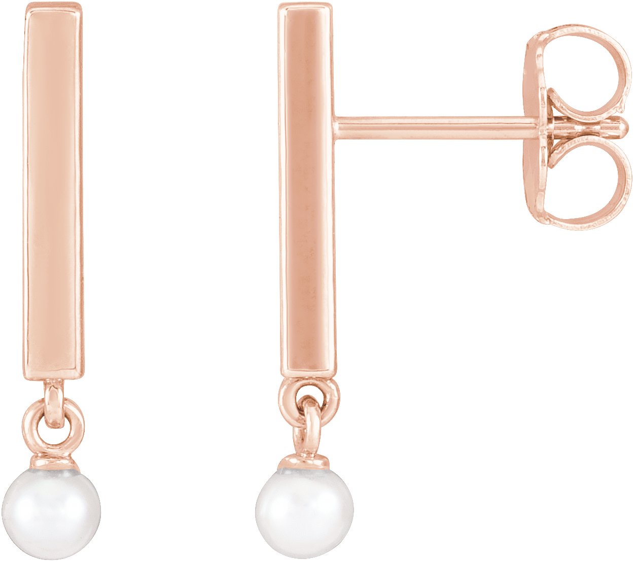 Bar Pearl Earrings