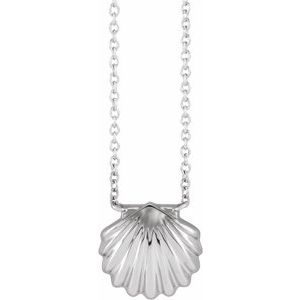 14K White Shell 18" Necklace