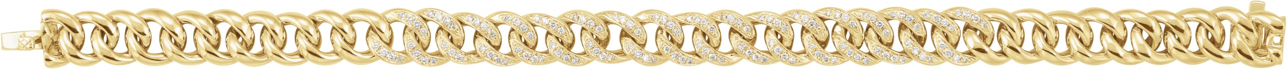 14K Yellow 3/4 CTW Natural Diamond Curb 7