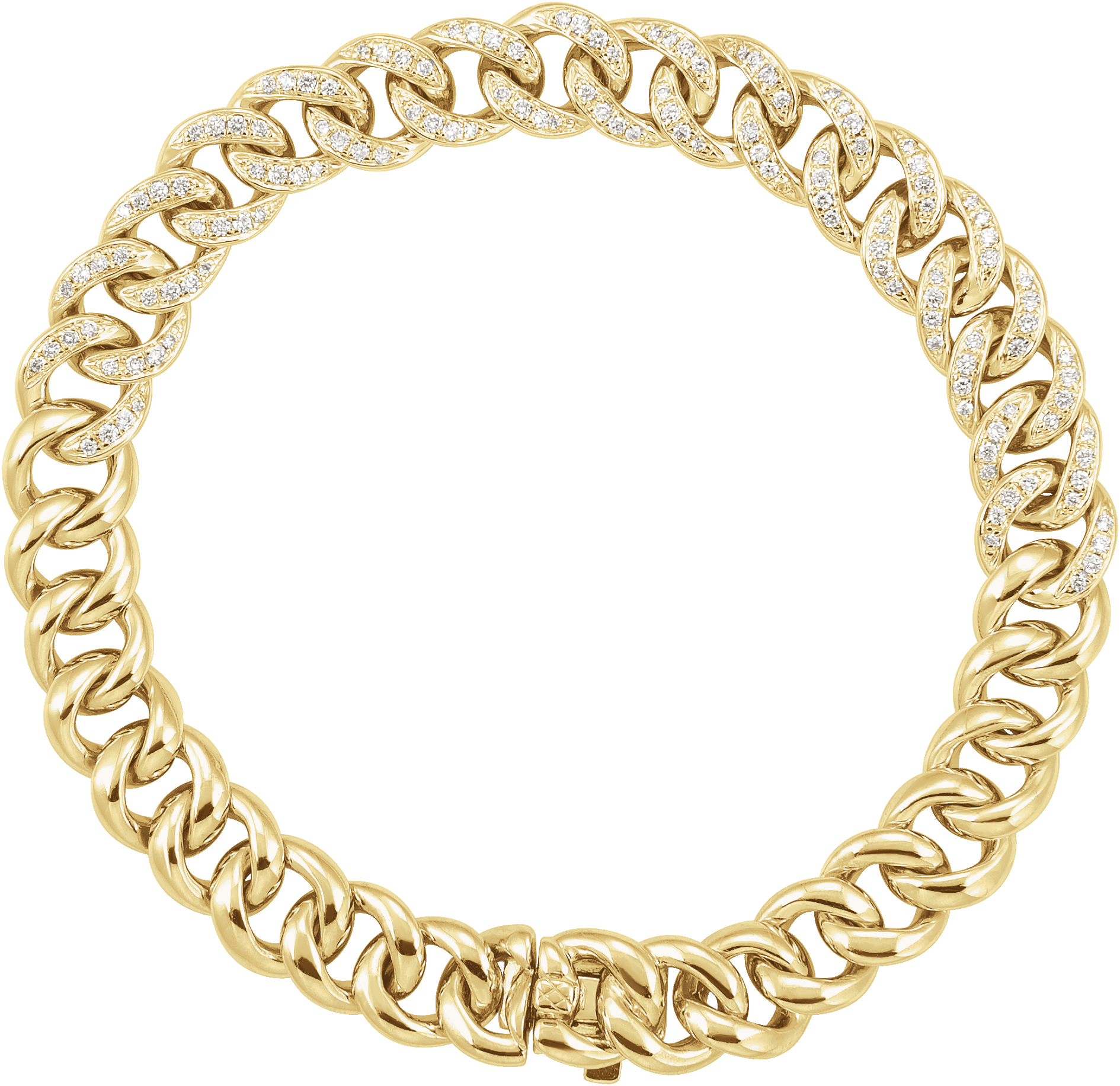 diamond curb bracelet