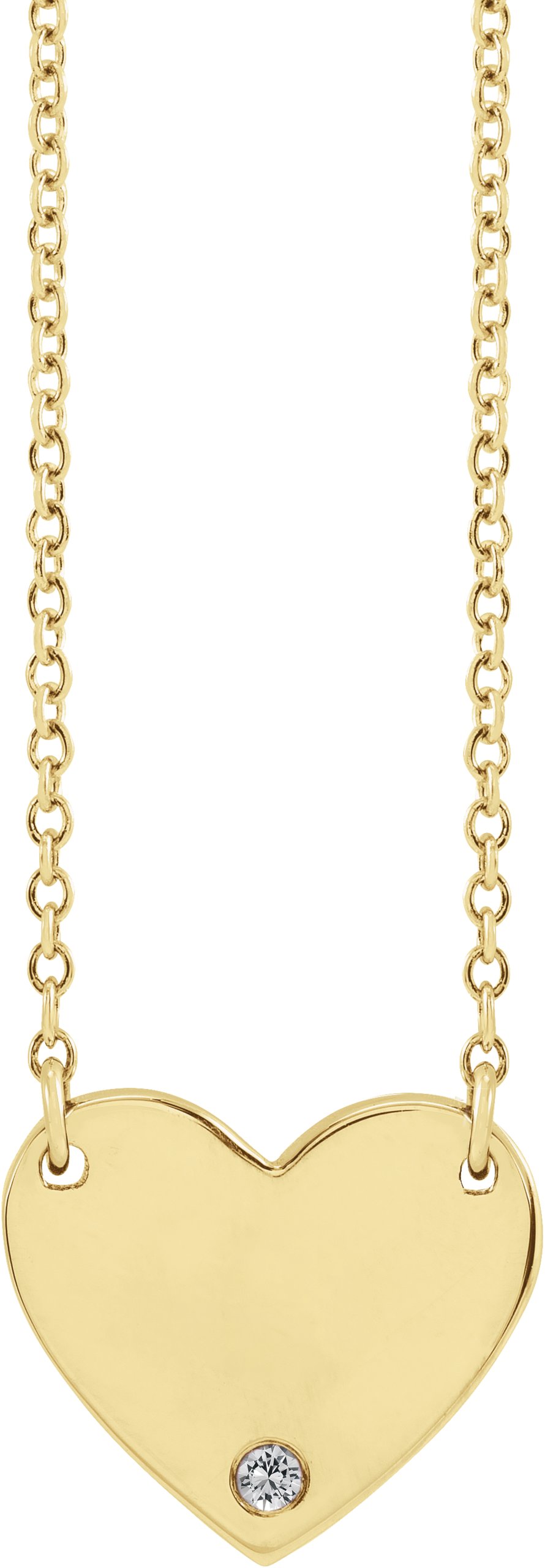 Engravable Heart Necklace