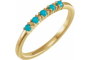 Natural Turquoise Stackable Ring