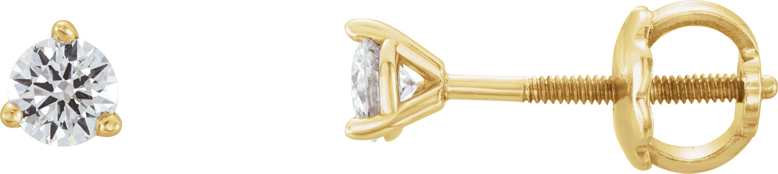 14K Yellow 1/5 CTW Natural Diamond Earrings