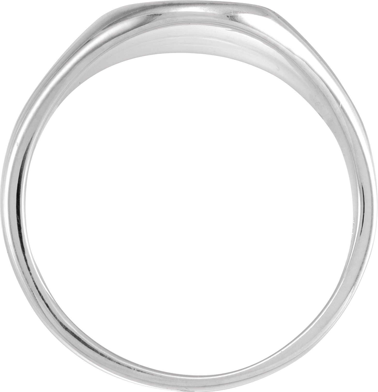 Sterling Silver 14.6x12.1 mm Oval Signet Ring