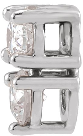 1/4 CTW Natural Diamond Two-Stone 16-18" Necklace view 2