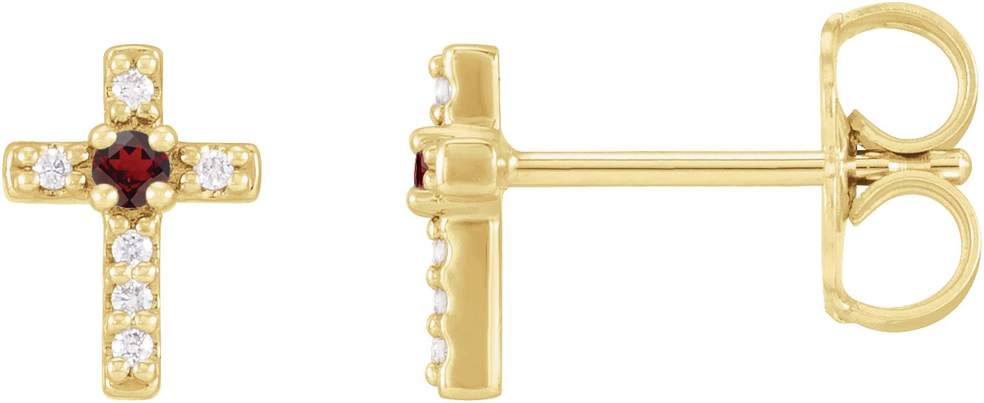 Accented Cross Earrings