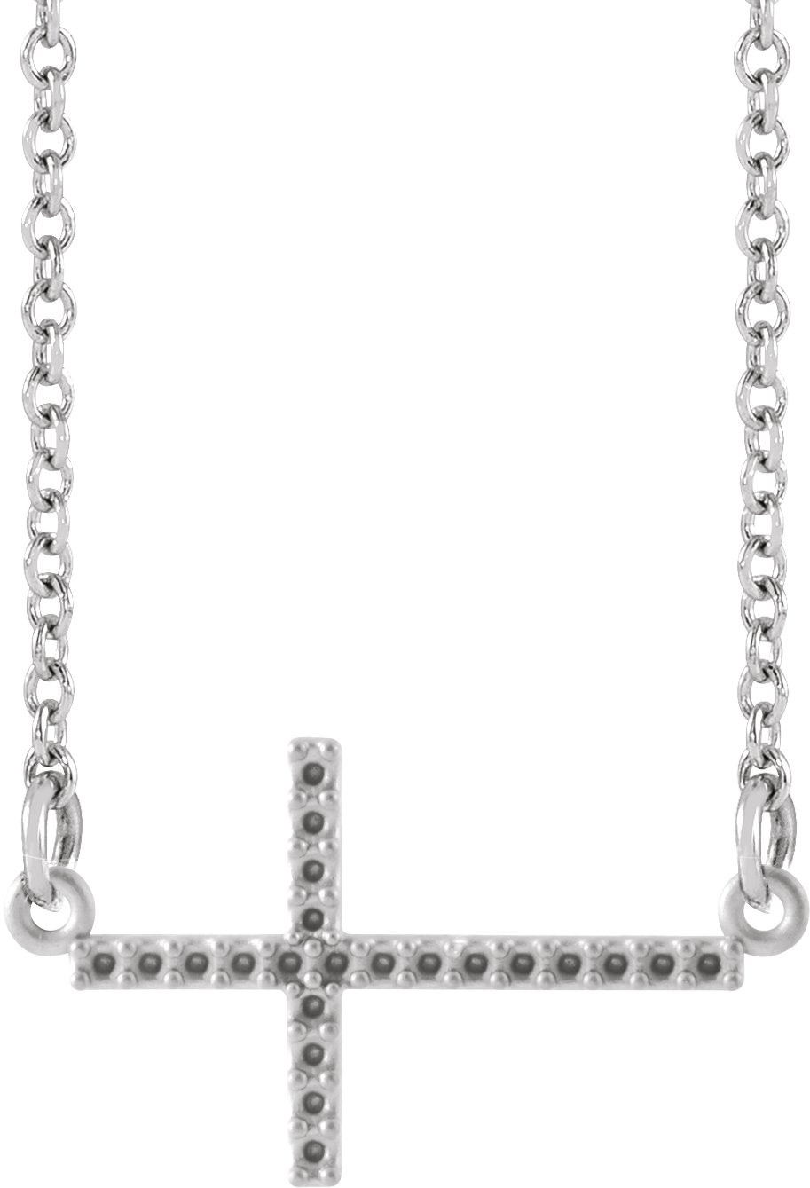 Sideways Cross Necklace or Center