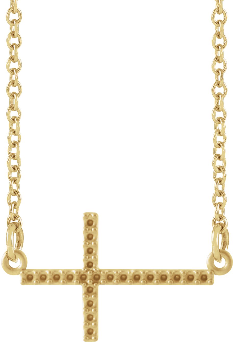 Sideways Cross Necklace or Center