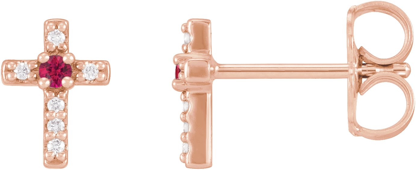 Accented Cross Earrings
