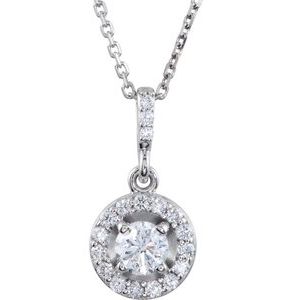 14K White 1 1/5 CTW Lab-Grown Diamond 18" Necklace