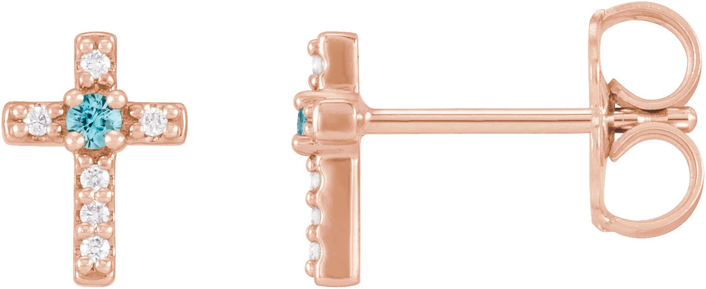 Accented Cross Earrings