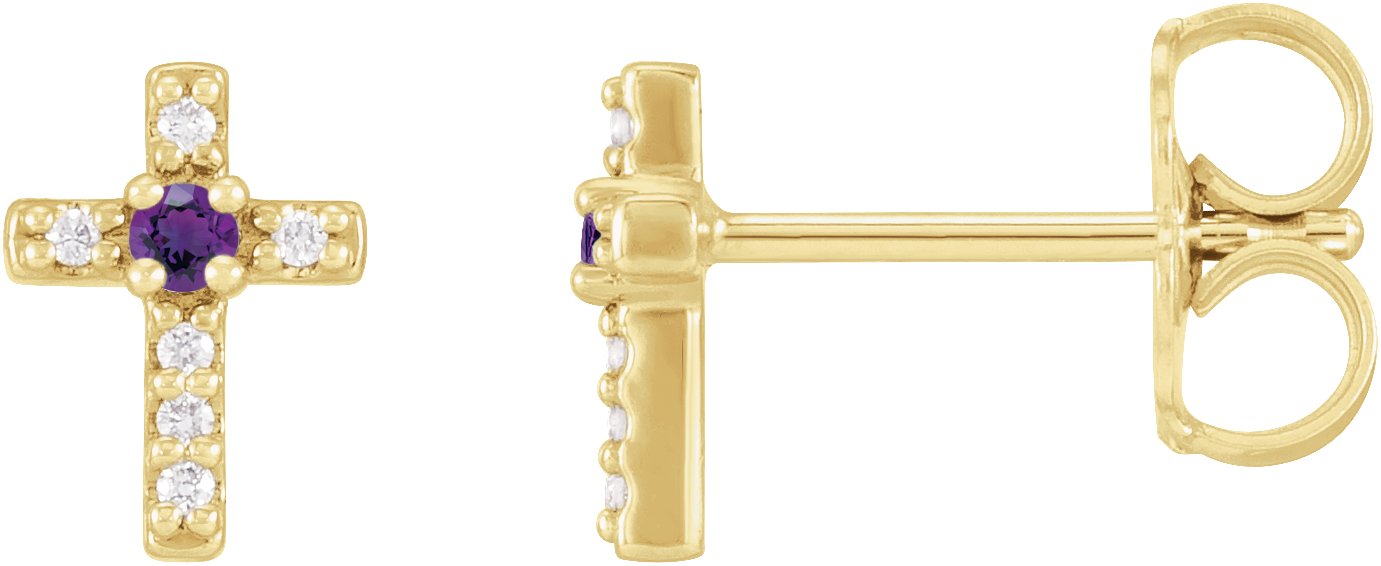 Accented Cross Earrings