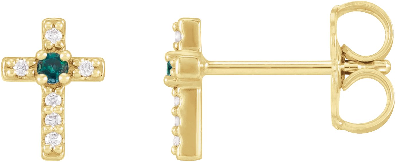 Accented Cross Earrings