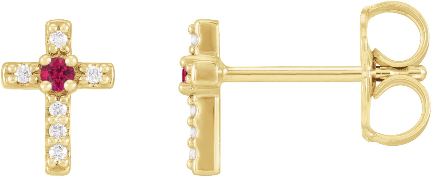 Accented Cross Earrings
